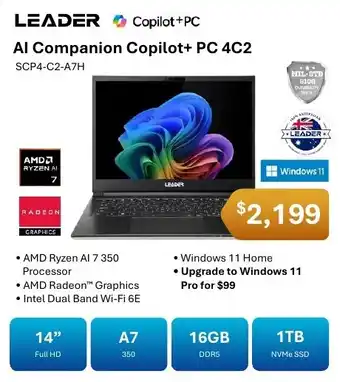 Leader AI Companion Copilot+ PC 4C2