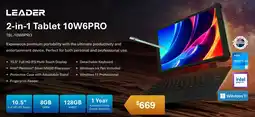 Leader Computers Leader 2-in-1 Tablet 10W6PRO offer