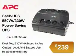 Leader Computers APC Back-UPS 550VA/330W Power-Saving UPS offer
