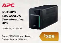 Leader Computers APC Back-UPS 1200VA/650W Line Interactive UPS offer