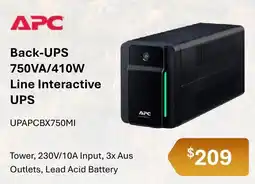 Leader Computers APC Back-UPS 750VA/410W Line Interactive UPS offer