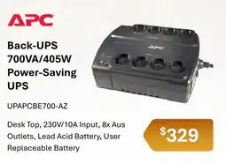 Leader Computers APC Back-UPS 700VA/405W Power-Saving UPS offer