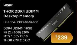Leader Computers Lexar THOR DDR4 UDIMM Desktop Memory offer