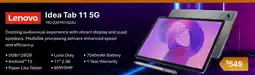 Leader Computers Lenovo Idea Tab 11 5G offer