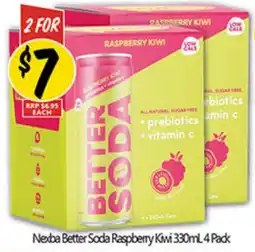 NQR Nexba Better Soda Raspberry Kiwi offer