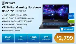 Leader Computers VR Striker Gaming Notebook R55-15V1 offer