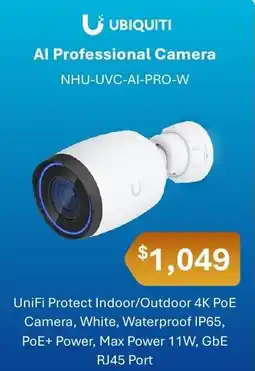 Leader Computers Ubiquiti AI Professional Camera offer