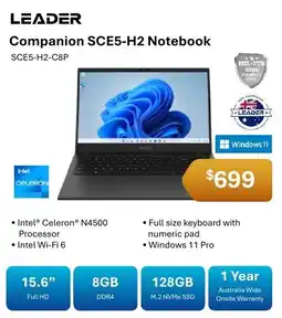 Leader Computers Leader Companion SCE5-H2 Notebook offer