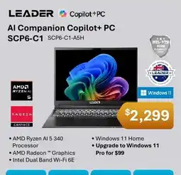 Leader Computers Leader AI Companion Copilot+ PC SCP6-C1 offer