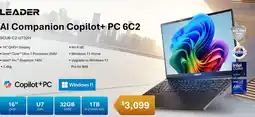 Leader Computers Leader AI Companion Copilot+ PC 6C2 offer