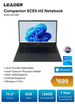 Leader Computers Leader Companion SCE5-H2 Notebook offer