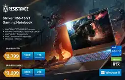 Leader Computers Resistance Striker R55-15 V1 Gaming Notebook offer