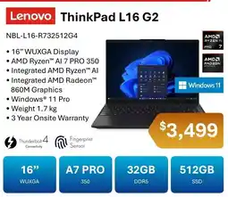 Leader Computers Lenovo ThinkPad L16 G2 offer