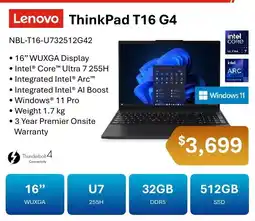 Leader Computers Lenovo ThinkPad T16 G4 offer