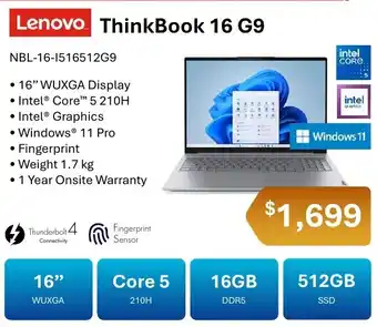 Lenovo ThinkBook 16 G9