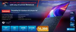 Leader Computers Lenovo ThinkPad X1 Carbon G13 Aura 14" offer