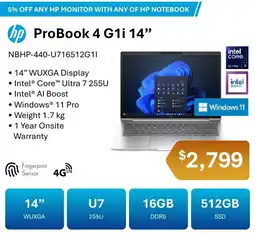 Leader Computers hp ProBook 4 G1i 14" offer
