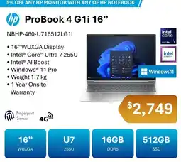 Leader Computers hp ProBook 4 G1i 16" offer