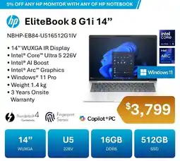 Leader Computers hp EliteBook 8 G1i 14" offer