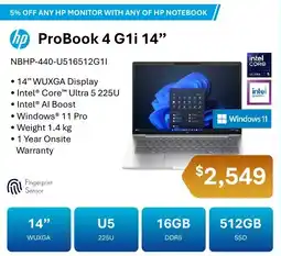 Leader Computers hp ProBook 4 G1i 14" offer