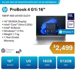 Leader Computers hp ProBook 4 G1i 16" offer
