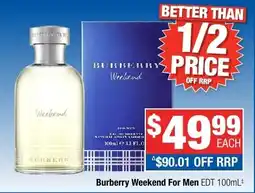 Direct Chemist Outlet Burberry Weekend For Men EDT offer