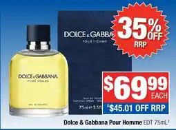 Direct Chemist Outlet Dolce & Gabbana Pour Homme EDT offer