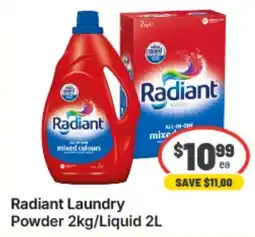IGA Xpress Radiant Laundry Powder /Liquid offer
