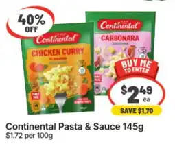 IGA Xpress Continental Pasta & Sauce offer