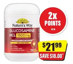 Chemist Discount Centre Nature's Way Glucosamine HCL 1500mg offer