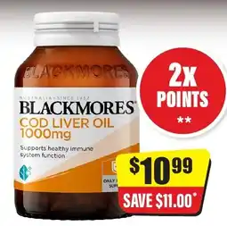 Chemist Discount Centre Blackmores Cod Liver Oil 1000mg offer