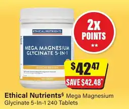 Chemist Discount Centre Ethical Nutrients Mega Magnesium Glycinate 5-In-1 offer