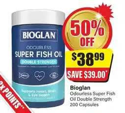 Chemist Discount Centre Bioglan Odourless Super Fish Oil Double Strength offer