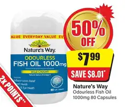 Chemist Discount Centre Nature's Way Odourless Fish Oil offer