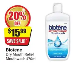Chemist Discount Centre Biotene Dry Mouth Relief Mouthwash offer