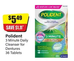 Chemist Discount Centre Polident 3 Minute Daily Cleanser for Dentures offer