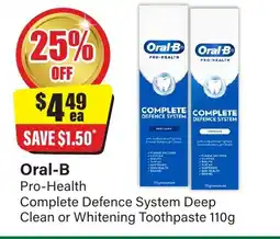 Chemist Discount Centre Oral-B Pro-Health Complete Defence System offer