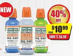Chemist Discount Centre TheraBreath Dentist Formulated Oral Rinse offer