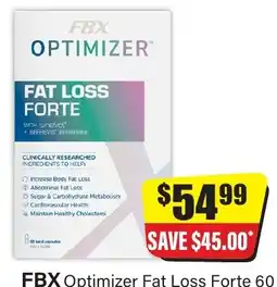 Chemist Discount Centre FBX Optimizer Fat Loss Forte offer