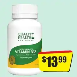 Chemist Discount Centre Quality Health Australia High Strength Vitamin B12 offer