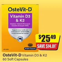 Chemist Discount Centre OsteVit-D Vitamin D3 & K2 offer