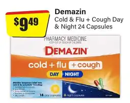 Chemist Discount Centre Demazin Cold & Flu + Cough Day & Night offer