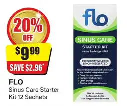 Chemist Discount Centre Flo Sinus Care Starter Kit 12 Sachets offer