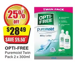 Chemist Discount Centre Opti-Free Puremoist Twin Pack offer