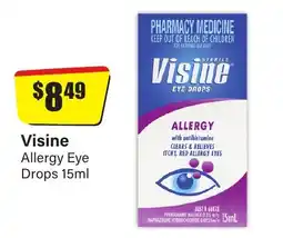 Chemist Discount Centre Visine Allergy Eye Drops offer