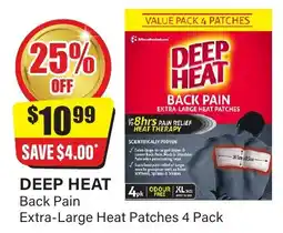Chemist Discount Centre Deep Heat Back Pain Extra-Large Heat Patches offer