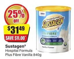 Chemist Discount Centre Sustagen Hospital Formula Plus Fibre Vanilla offer