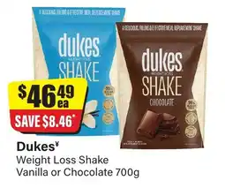 Chemist Discount Centre Dukes Weight Loss Shake offer