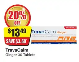 Chemist Discount Centre TravaCalm Ginger 30 Tablets offer