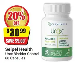 Chemist Discount Centre Seipel Health Urox Bladder Control offer
